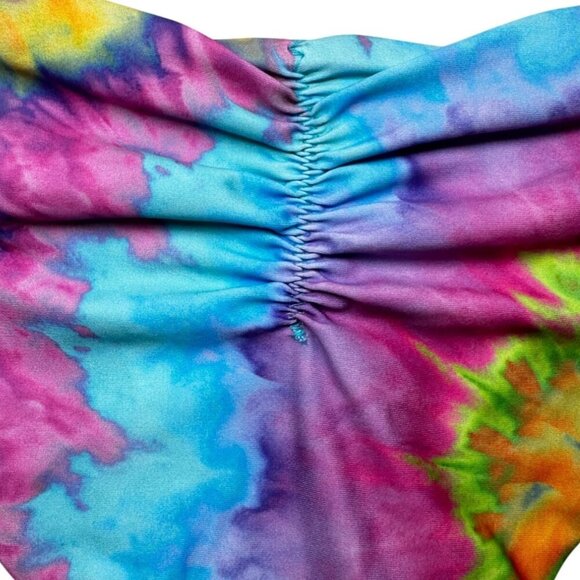 Becca‎ Swim Bottom Womens Size Small Tie Dye Shirred Hipster NWT - Picture 4 of 6